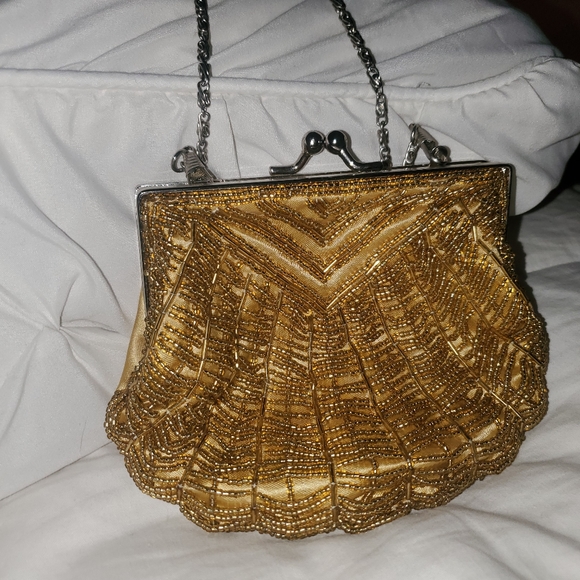 BIJOUX TERNER GOLD BEADED PURSE - Picture 5 of 8